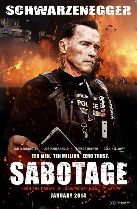 arnold schwarzenegger sabotage movie